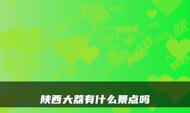 陕西大荔有什么景点吗