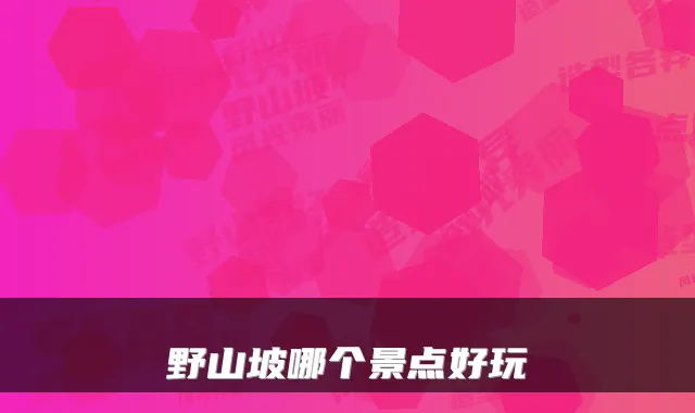 野山坡哪个景点好玩